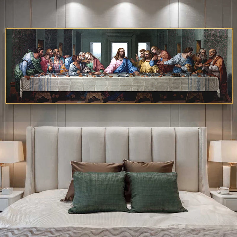 Famosa Arte Ultima Cena Di Leonardo Da Vinci Dipinti Su Tela Sul Muro Poster E Stampe Immagini Per La Decorazione Del Soggiorno