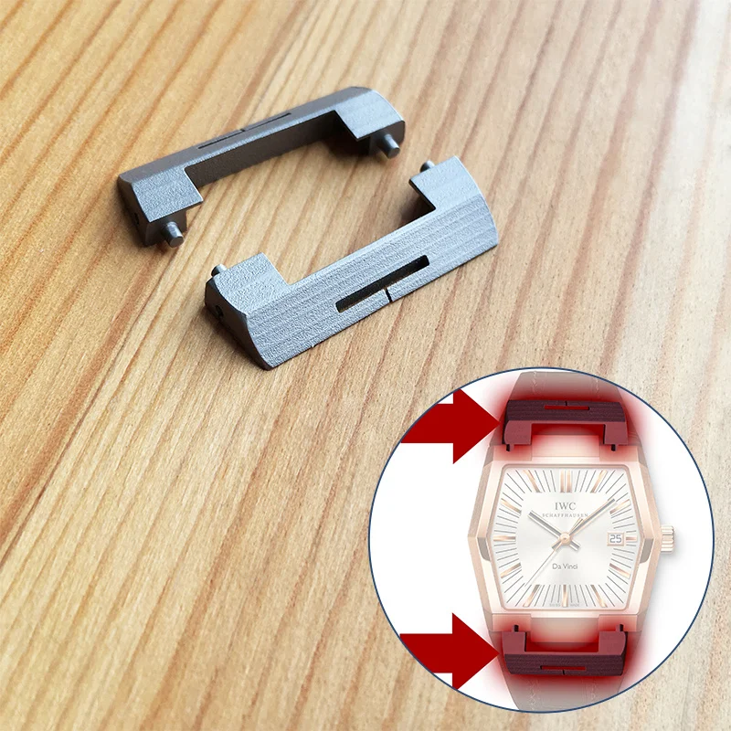 Cinturino Inserti Metallici All'Interno Per Iwc Da Vinci Family Iw546103 Orologio Automatico