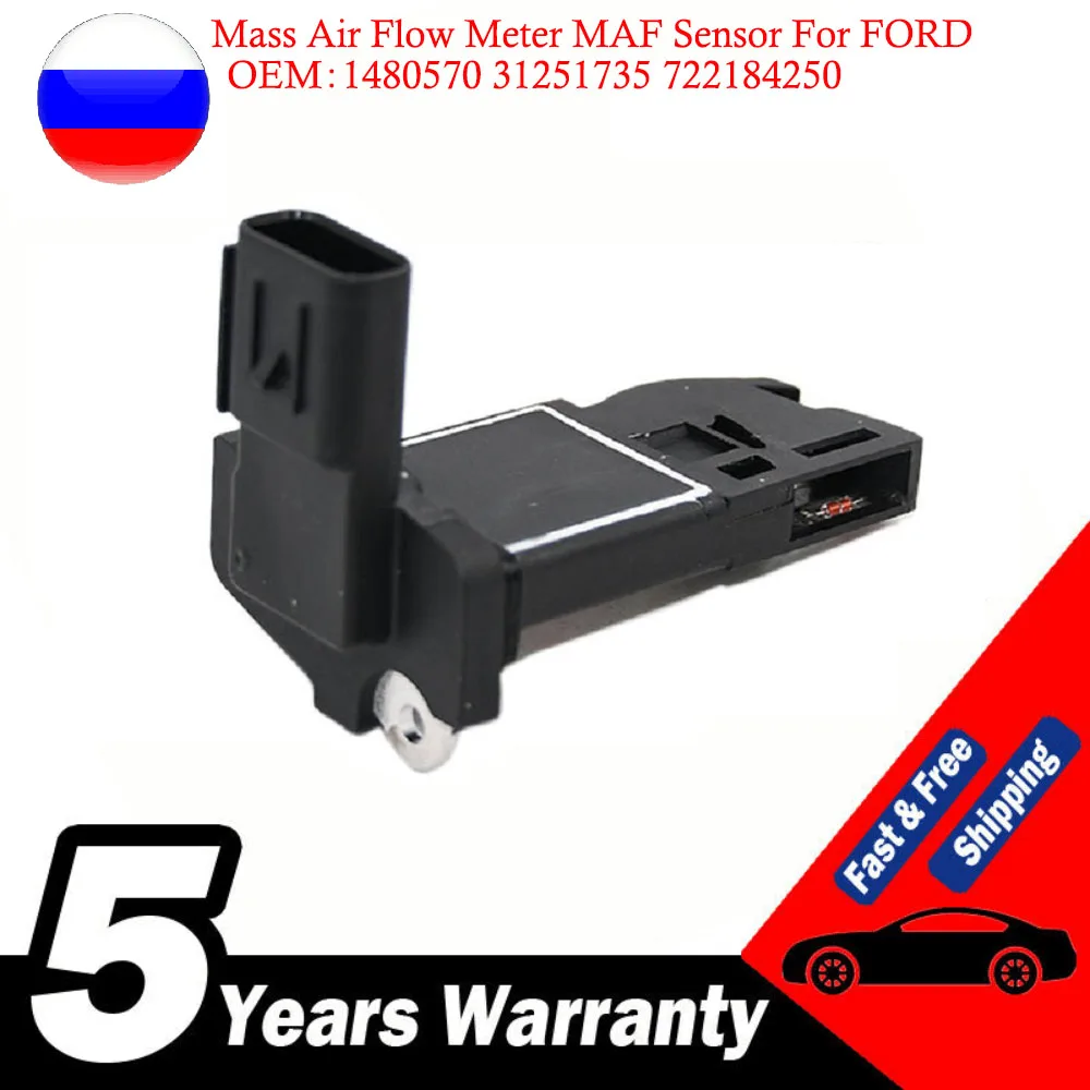 Misuratore Di Portata D'Aria Di Massa Sensore Maf Per Ford C-Max (2007-2010), Focus Cabrio Galaxy Kuga Mondeo S-Max 1480570 31251735 722184250