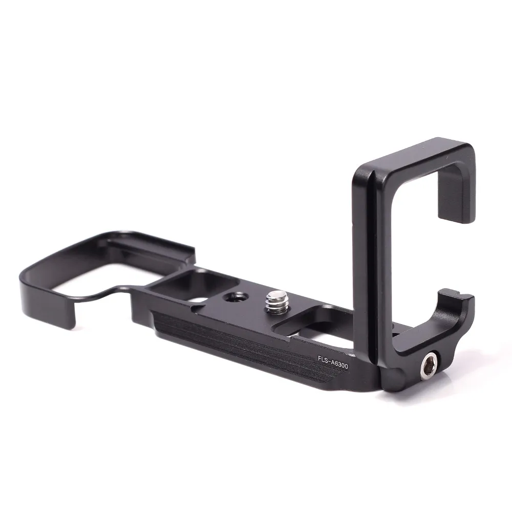 Cnc Metallo Tiri Verticale Piastra A Sgancio Rapido L Staffa Per Sony A6300 Ilce-6300 Fotocamera Dslr Arca Swiss