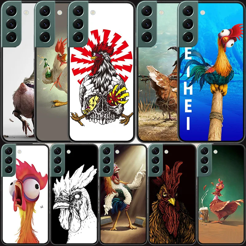 Naughty Chicken Hen Cock Cockfight Phone Per Samsung Galaxy S20 Fe S21 Plus S22 S23 S24 Ultra Case S10 S10E S9 S8 S7 Edge Cover