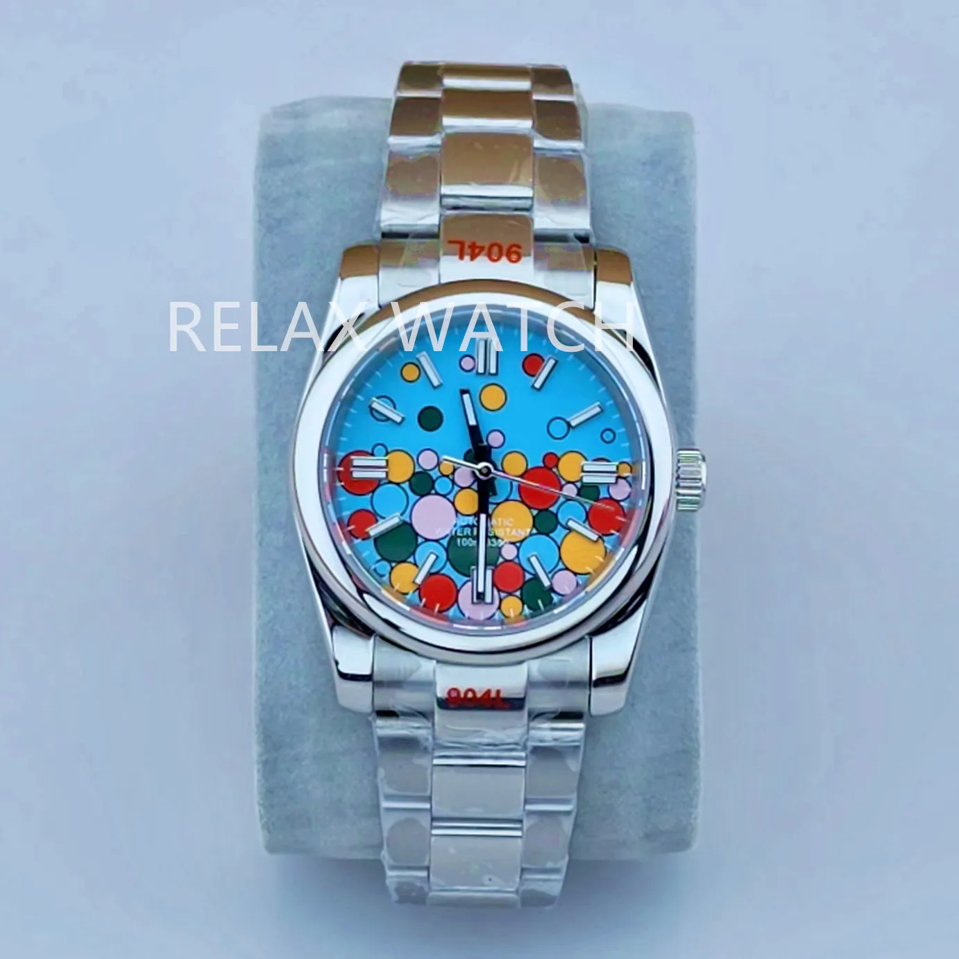 36Mm 39Mm Vetro Zaffiro Quadrante Palloncino Multicolore Oyster Perpetual Japan Nh35 Movimento Automatico