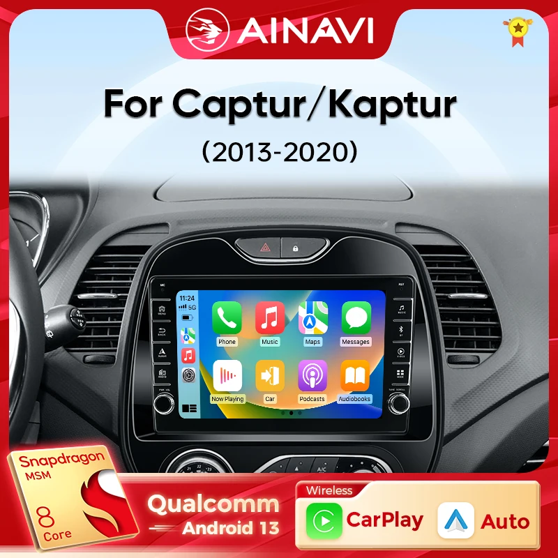 Ainavi Per Renault Captur Radio Multimedia Wireless Carplay Per Renault Kaptur Captur Clio Samsung Qm3 2013-2016 Video All-In-On