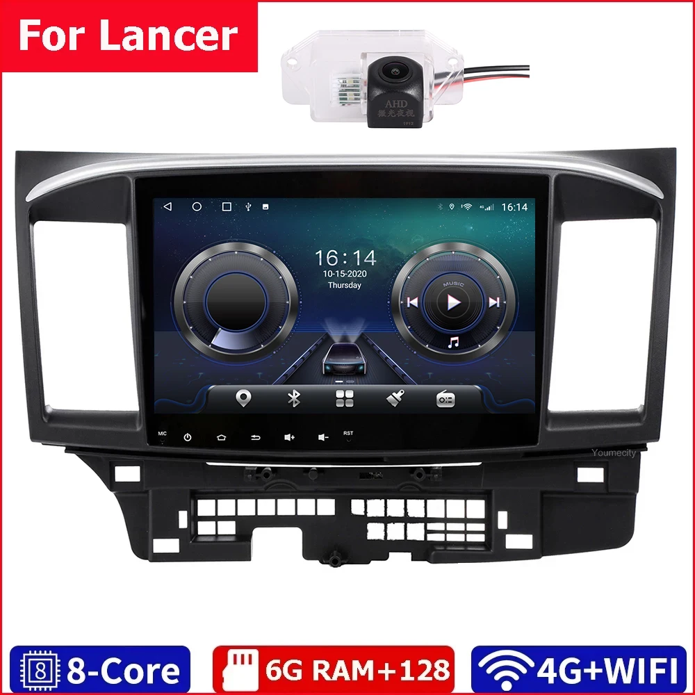 Car Intelligent Multimedia Player System Head Unit Radio Per Lancer Evo 9 10 X Cy Mitsubishi Con Schermo Carplay Dsp Rds Qled