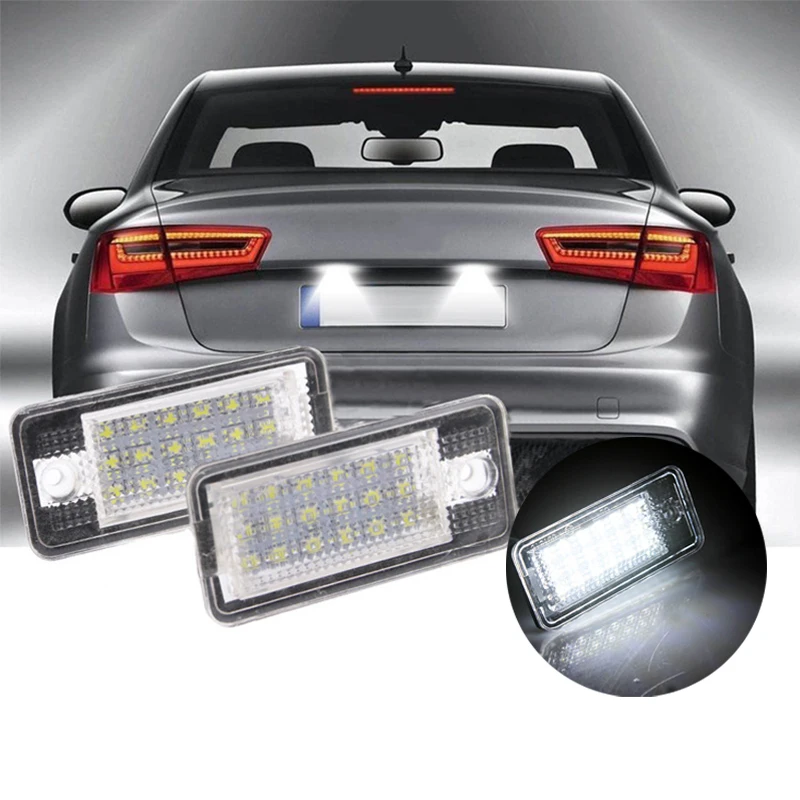 1 Paio 18 Led Luce Targa Xenon Bianco 3.5W Per-Audi A3 8P S3 A4 B6 B7 A6 S6 A8 Rs4 Q7 7000K Luce Targa