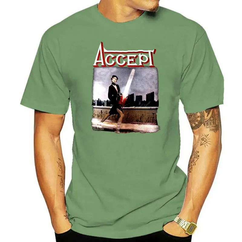 T-Shirt Da Uomo Accetta 1979 Nero Heavy Metal Udo Saxon Krokus Warlock T-Shirt Novità Tshirt Donna