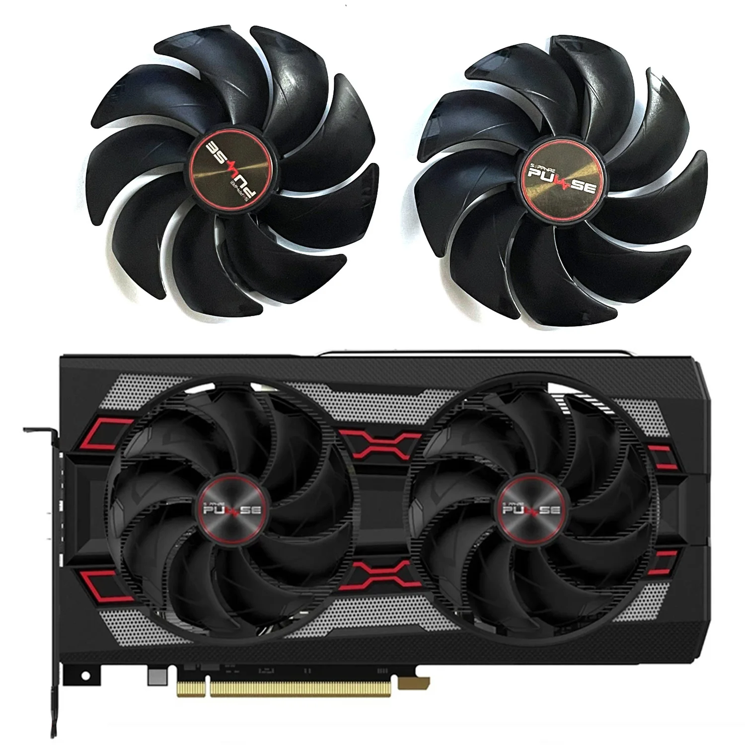 Muslimah 95Mm 6-Pin Dc 12V 0.45A Rx 5700Xt Gpu Cooler Per Sapphire Rx 5500 5600 5700Xt Ventola Di Raffreddamento A Impulsi