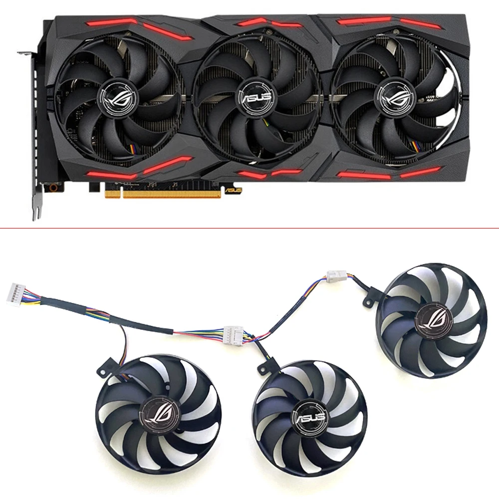 Raffreddamento 87Mm T129215Su Ventola Di Raffreddamento Della Scheda Grafica Rx 5600 Xt Rx 5700 Rx 5700 Xt Per Asus Rog Strix Rx 5600 Xt Rx 5700 Rx 57