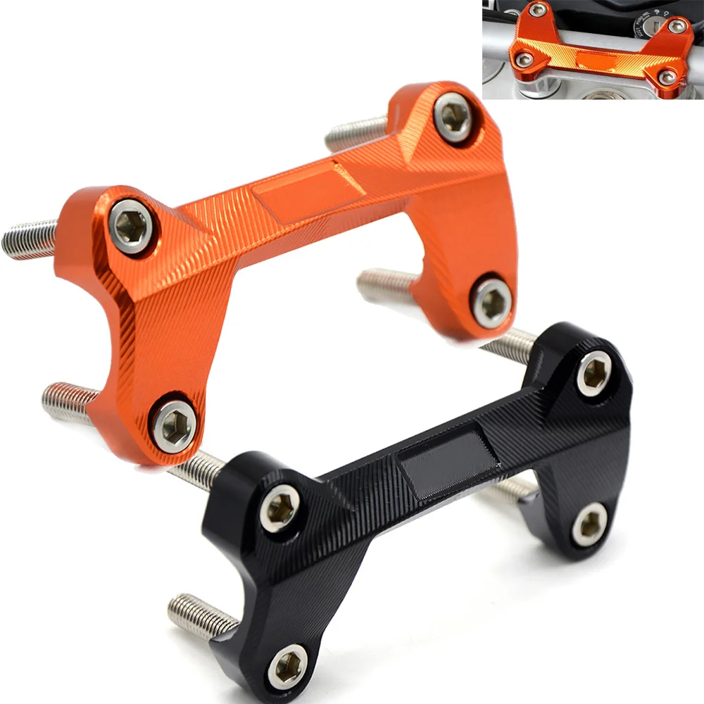 Per Duke390 Duke200 Duke125 Accessori Moto Riser Manubrio Cnc Coperchio Superiore Morsetto Dirt Bike Duke 125 200 390 Duke Logo