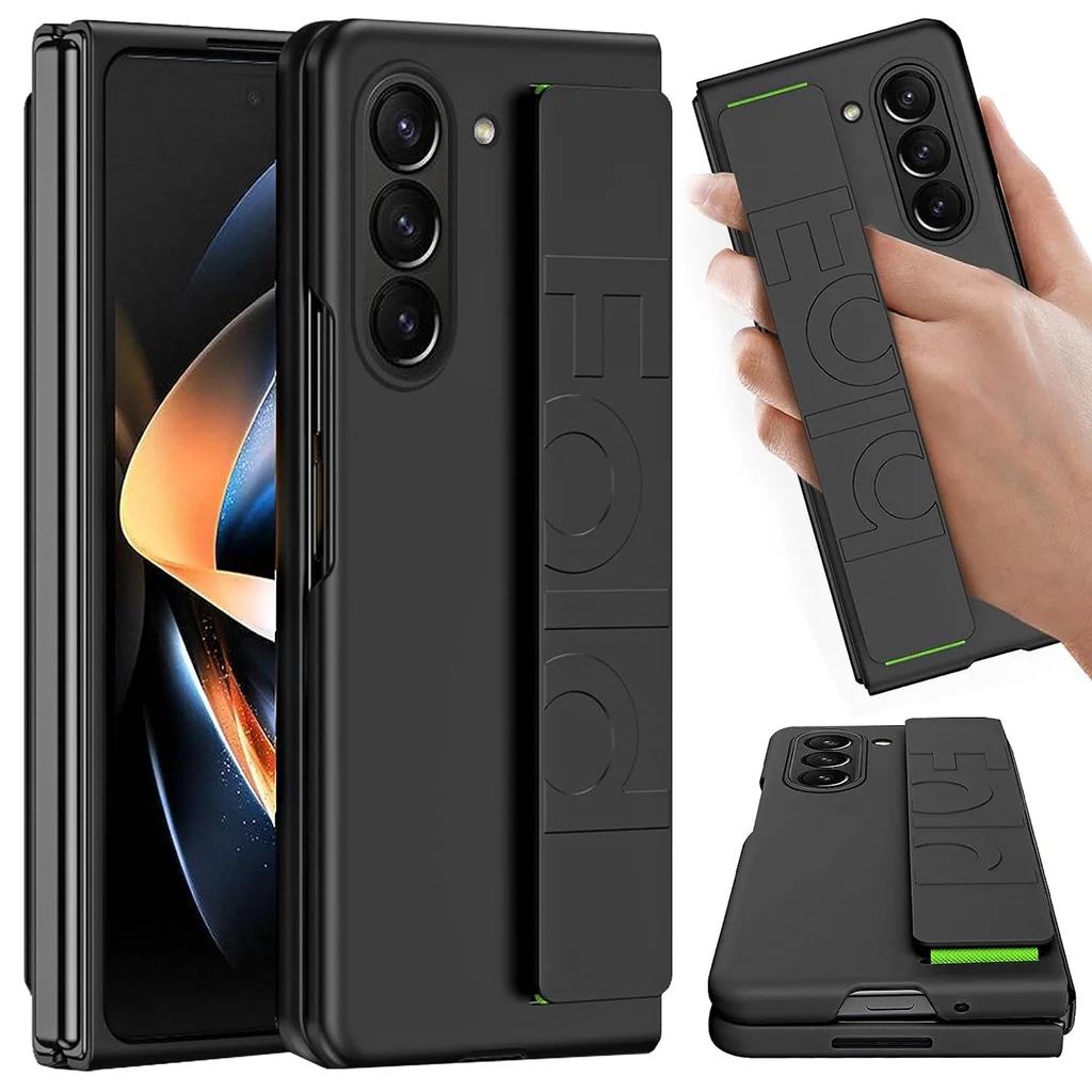 Custodia Con Cinturino Per Samsung Galaxy Z Fold5 Fold4 Fold5 Cover Rigida