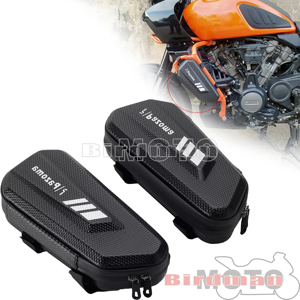 Per Harley Pan America 1250 S 2021-Up Engine Guard Highway Crash Bar Hanging Bag Borse Laterali Engine Pack Hard Shell Bags Toolbox