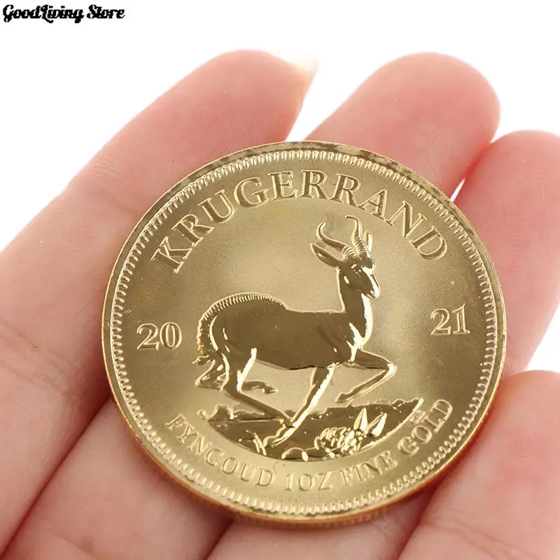 1 Pz 1974/1978/2021 Oro Sudafricano Krugerrand Moneta 4Cm Moneta D'Oro Replica Cosplay Prop