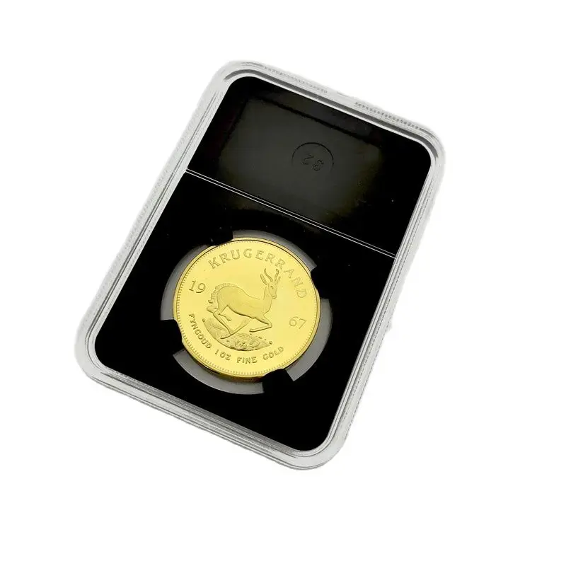 10 Pezzi Molto Colore Nero 32Mm 40Mm Lastra Di Moneta Di Grado Classificato Krugerrand Liberty Portamonete Ngc Coin Slab Custodia Vuota