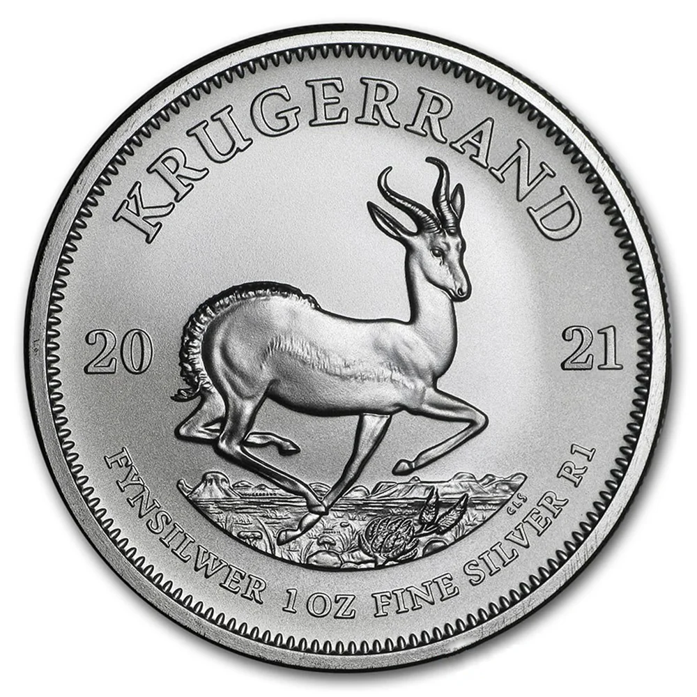2021 Sud Africa 1 Oz Krugerrand Moneta D'Argento