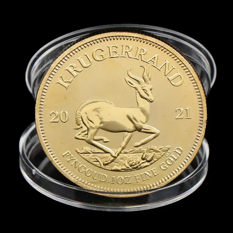 1 Pz 1974/1978/2021 Oro Sudafricano Krugerrand Moneta Moneta D'Oro Replica Cosplay Prop Replica Di Alta Qualità