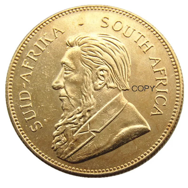 Sudafrica 1984 Moneta Da Copia Placcata In Oro Krugerrand A Prova Di 1 Oz