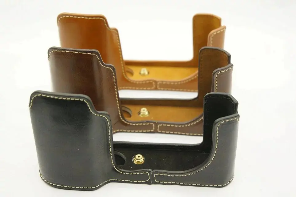 Nuovo Cuoio Dell'Unità Di Elaborazione Copertura Della Cassa Inferiore Della Fotocamera Metà Corpo Bag Set Per Leica T Typ 701 Leica Fotocamera T701