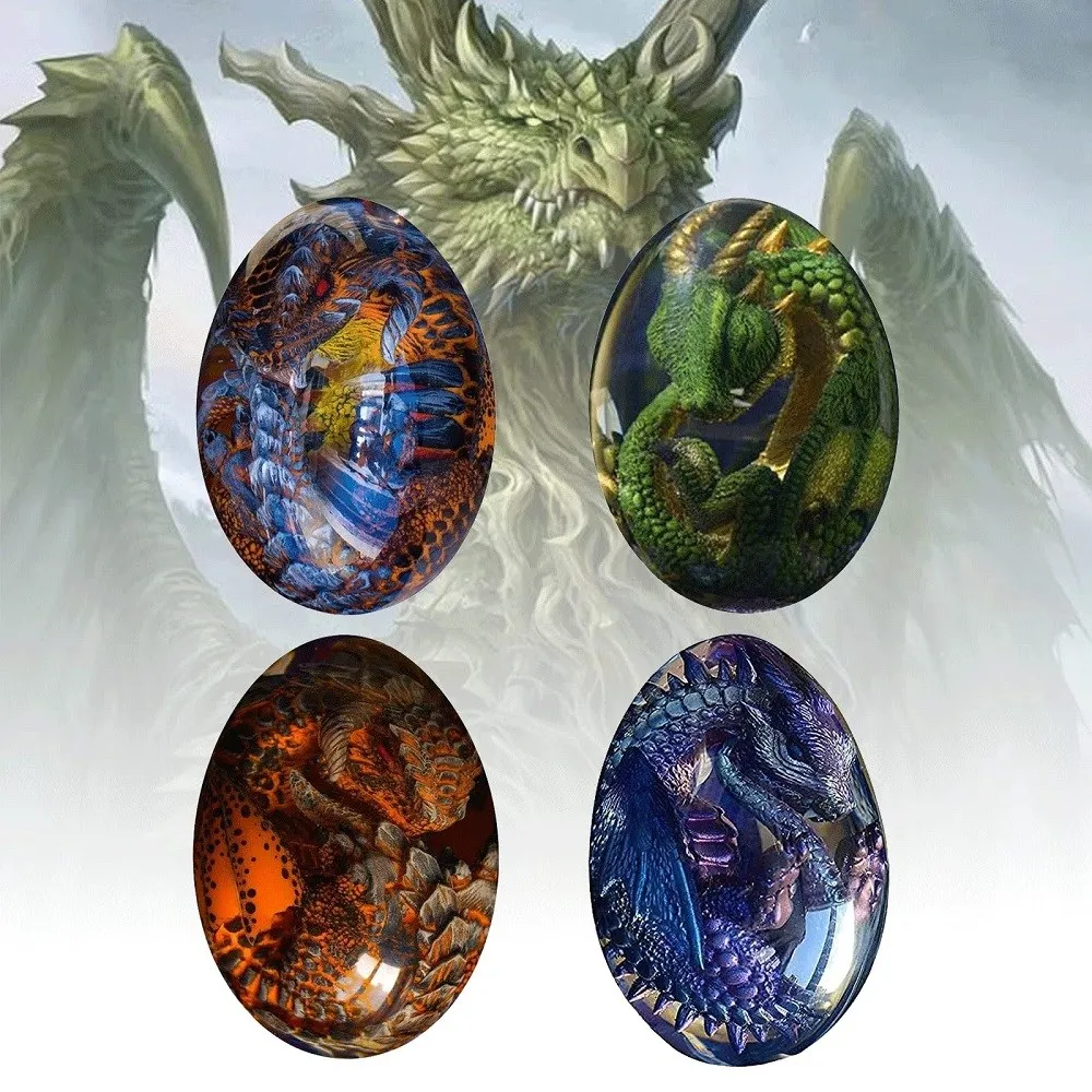 Trasparente Dragon Egg Resin Statue Elittle Flying Dragon Monster Egg Crystal Ball Gem Souvenir Home Decor Bambini Eastergifts