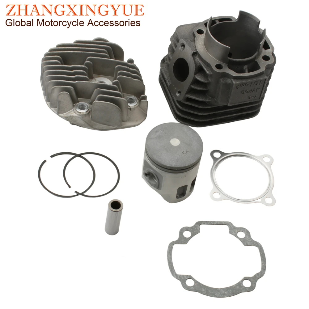 Scooter 56Mm 128Cc Kit Cilindro Big Bore E Testa Per Motore Aprilia Scarabeo 100 Italjet Millenium 100Cc Minarelli 2T