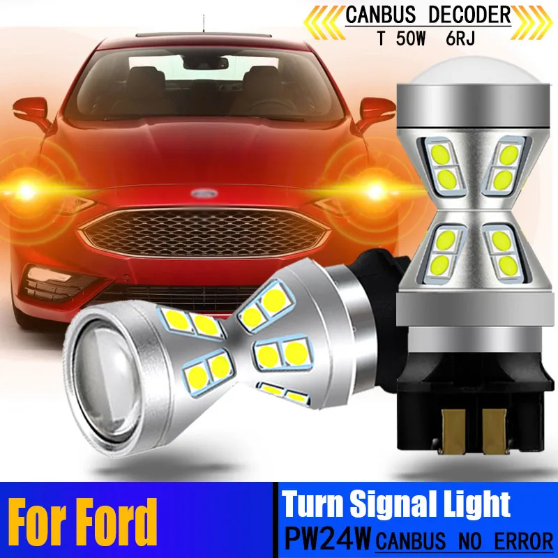 2 Pezzi Pw24W Canbus Nessun Errore Led Indicatore Di Direzione Anteriore Indicatore Di Direzione Per Ford Fusion 2013-2016 Misura Ram 1500 Lampadina D