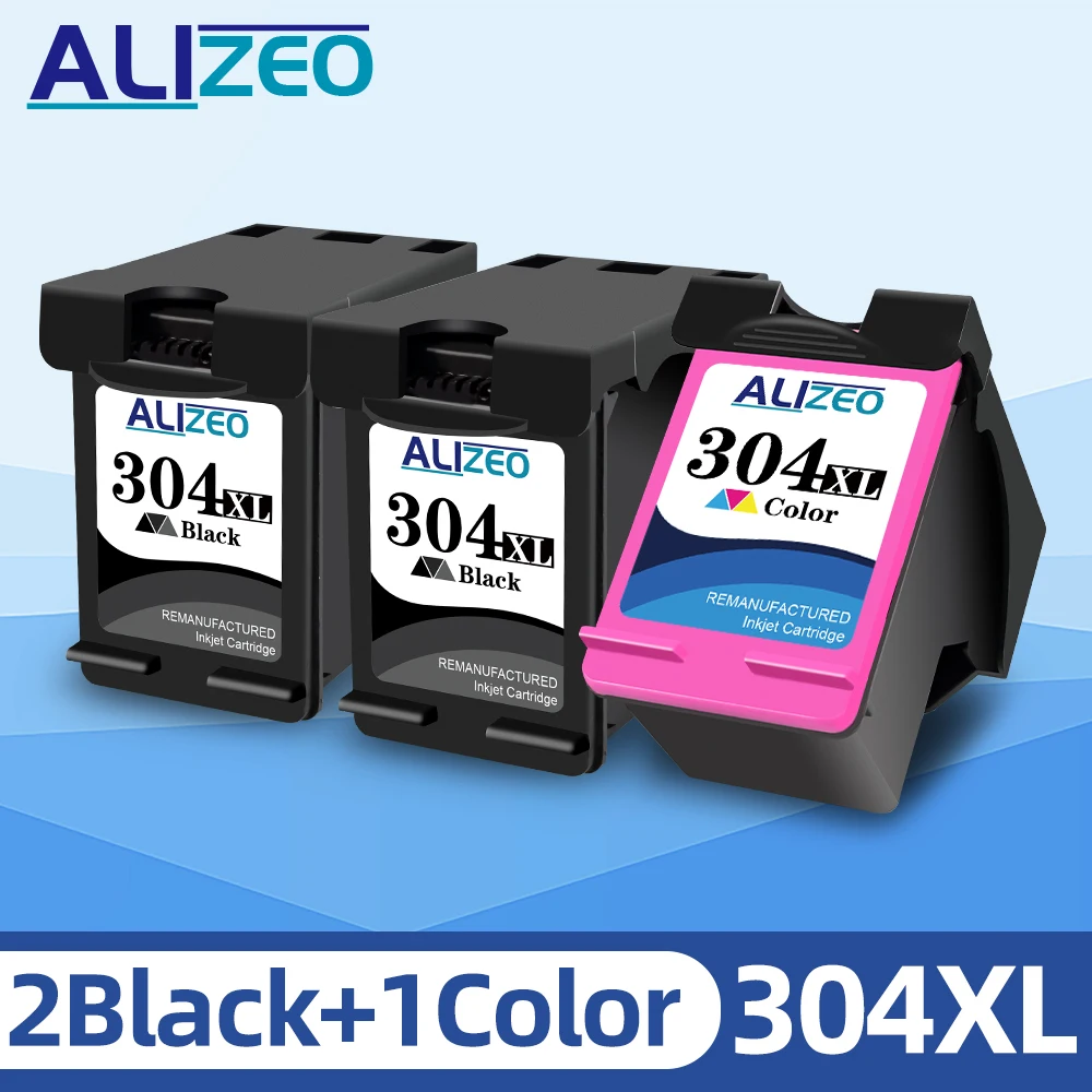 Alizeo 304 Xl Per Hp 304 Hp 304 Xl Cartuccia D'Inchiostro Rigenerata Per Hp Officejet 3830 3831 3832 3833 3834 4650 4652 4654 4655