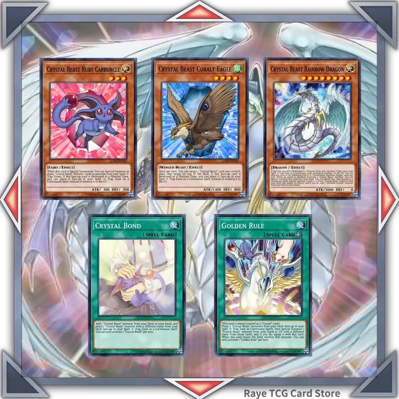 72 Pz Crystal Beast Yugioh Gioco Di Carte Deck Facile Da Giocare Non Originale Master Duel Rainbow Dragon Diy Deck Md