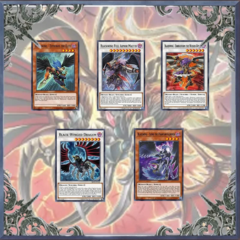 58Pcs Yugioh Cards Blackwing Card Deck Carta Fai Da Te Non Originale Master Duel