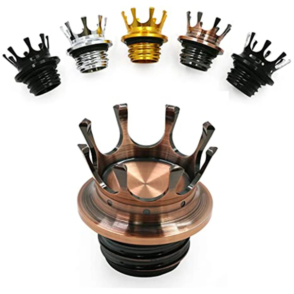 Compatibile Con Harley Sportster Xl883 1200 Xl 48 Touring Road King Dyna Softail Custom Crown Gas Cap Style Tappo Serbatoio Carburante Ventilato