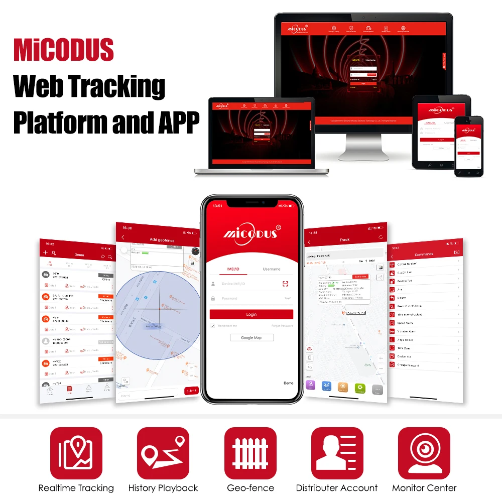 Micodus Piattaforma Di Monitoraggio Per Il Gps Tracker Auto Usate Per Mv720/Lk720/Gl300/Gl300W/Mp60/Mp66G/Tk905/Ml905 Piattaforma Di Monitoraggio Per 