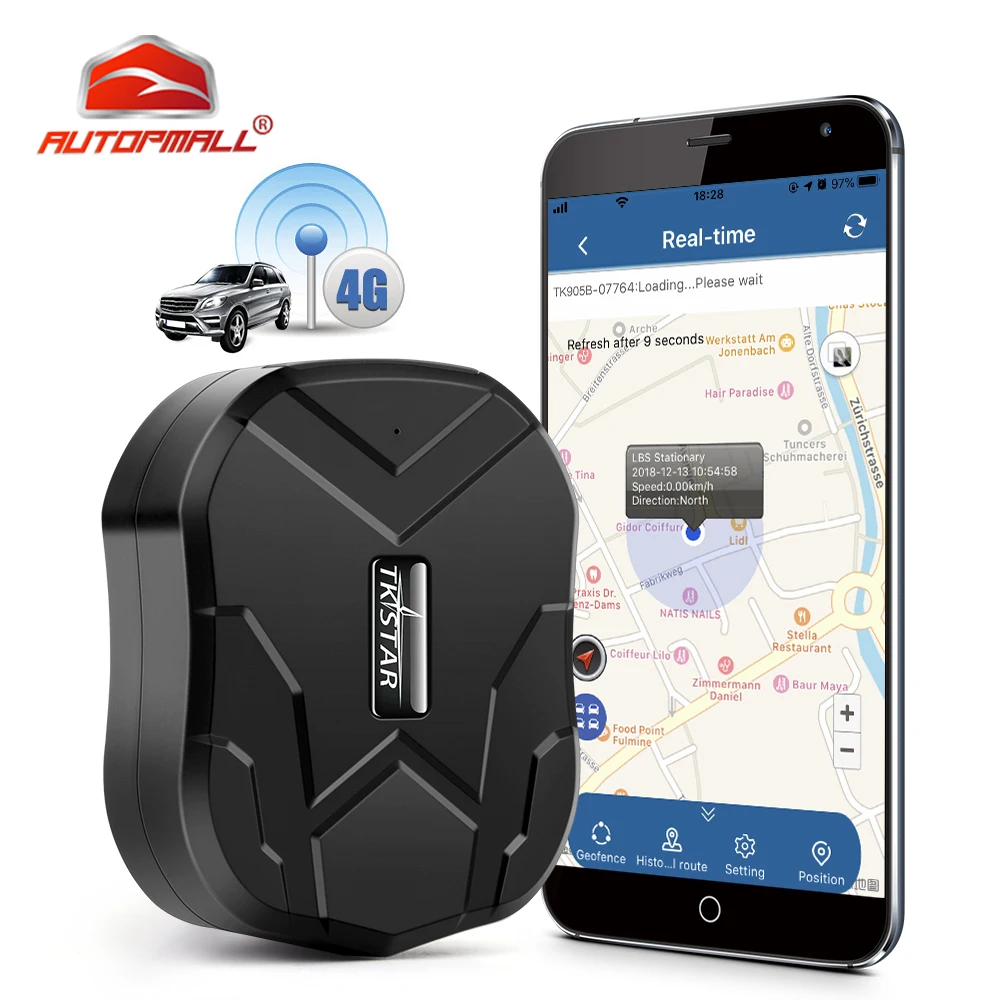 Autopmall Car Gps Tracker 4G Tkstar Tk905 B 10000Mah Magnetico 4G Gps Tracker Car Waterproof Shake Alarm App Gratuita
