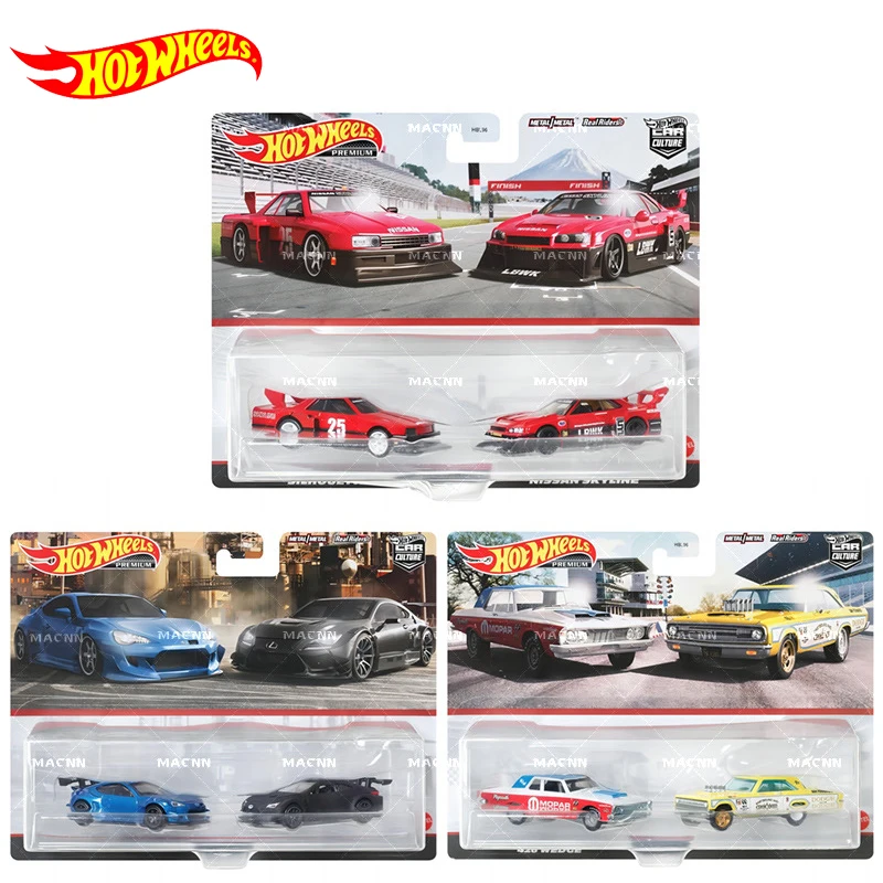 Original Hot Wheels 2-Pack Car Culture Premium Metal Vehicles Real Riders Lega Diecast 1/64 Lexus Dodge Collect Set Toy For Boy