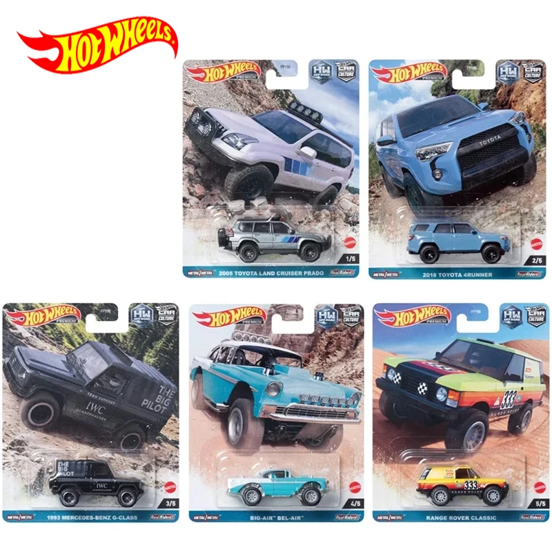 Original Hot Wheels Premium Car Culture Hw Off Road Boys Toys 1/64 Diecast Toyota Land Cruiser Prado Mercedes-Benz Range Rover