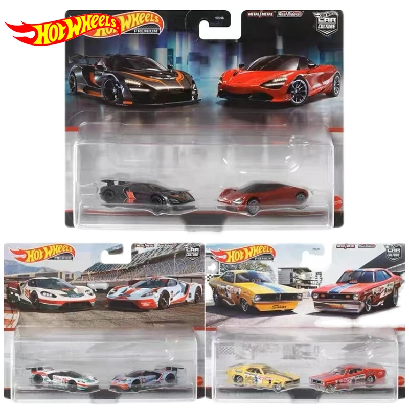 Original Hot Wheels Premium Car Culture Diecast 1/64 Voiture Racing Mclaren Plymouth Ford Gt Kids Boys Toys For Children Gift