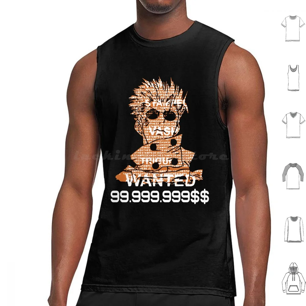 Trigun Retro Vintage Canotte Gilet Senza Maniche Trigun Anime Vash Vash The Stamede Manga Stampede Trigun Cartoon Geek