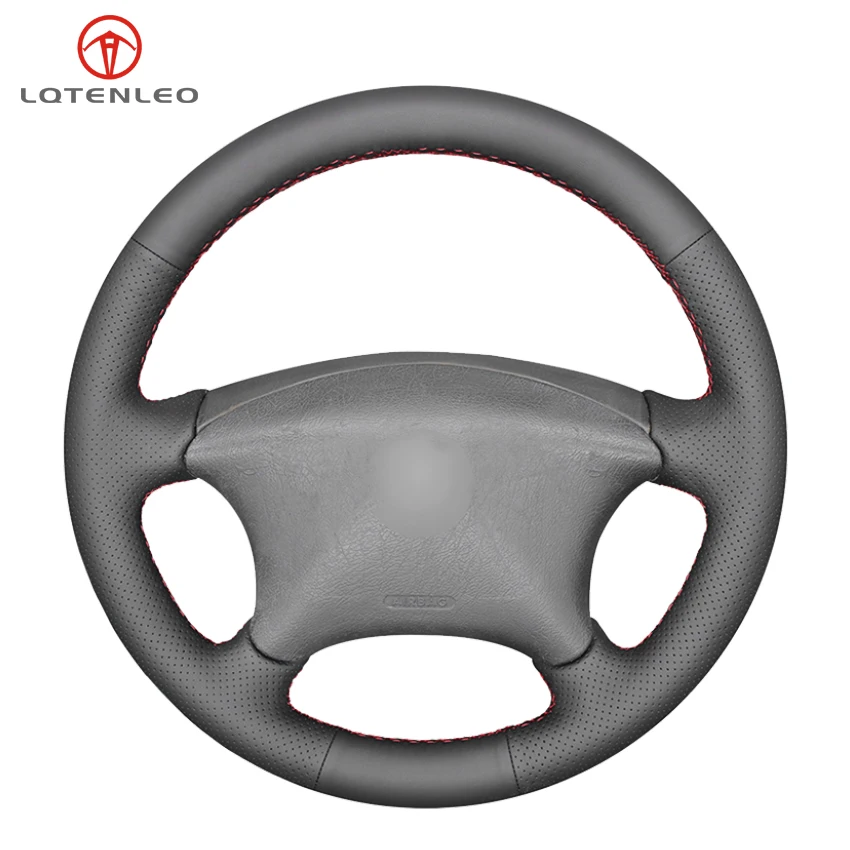 Lqtenleo Black Artificial Leather Car Steering Wheel Cover For Peugeot Partner 807 2001-2008 Citroen Xsara Picasso 2003-2010