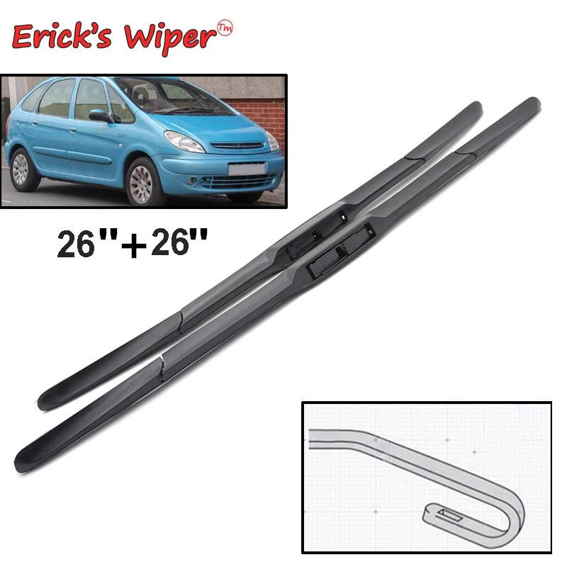 Ener'S Wiper Lhd Spazzole Tergicristallo Anteriori Ibride Per Citroen Xsara Picasso 1999 - 2005 Spazzole Per Parabrezza Parabrezza 26 "+ 26"