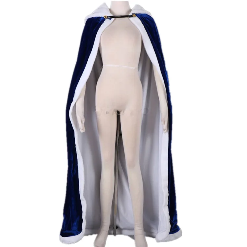 Fate Zero Sabre Arturia Pendragon Mantello Blu Costume Cosplay Halloween