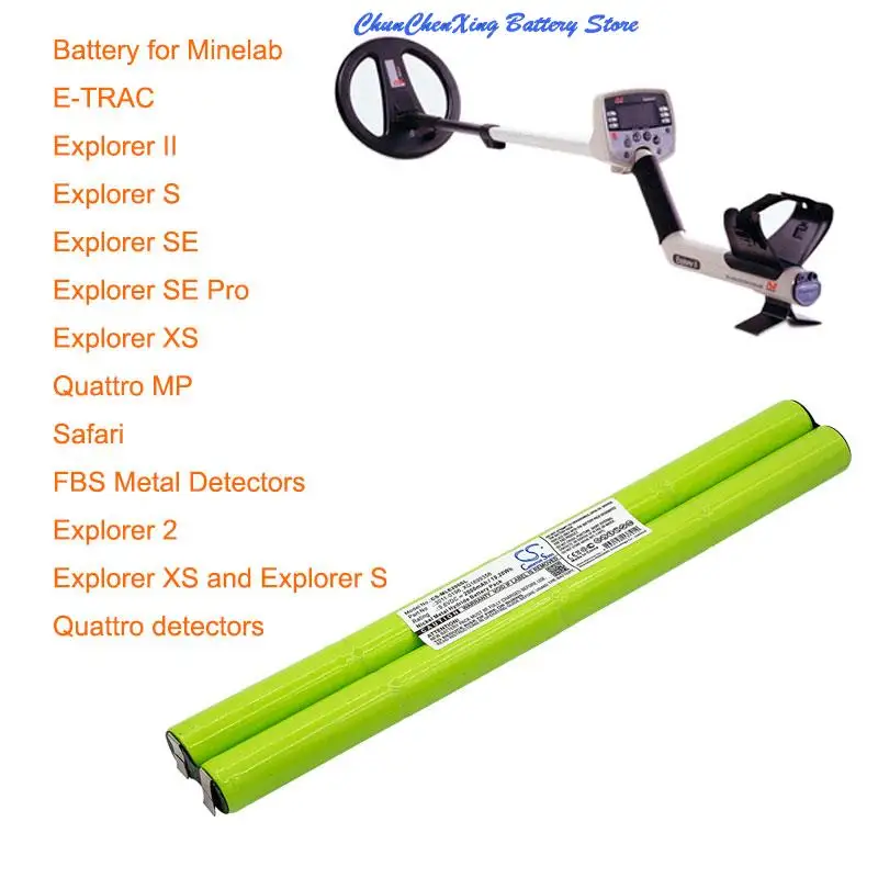 Batteria Cameron Sino 2000Mah Per Minelab E-Trac,Explorer 2,Explorer Ii,Explorer S,Explorer Se,Se Pro,Xs,Quattro Mp, Rilevatori