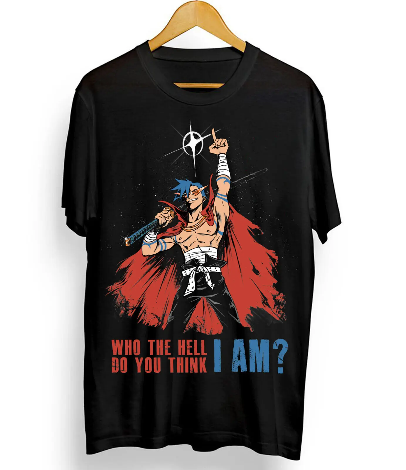 Kaminan New T-Shirt,Tengen Toppa Gurren Lagann,Gurren Lagann,Anime,Manga, Camicia A Maniche Lunghe