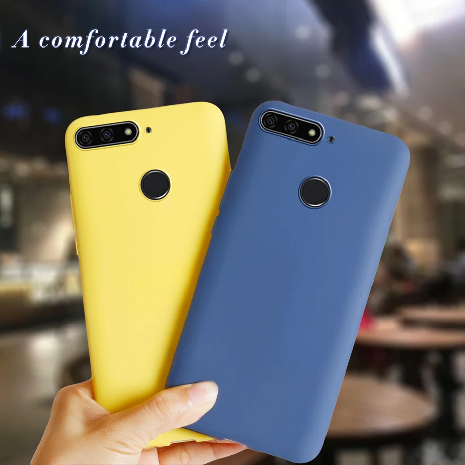 Molle Del Silicone Di Colore Della Caramella Della Copertura Di Caso Per Honor 7C Su Per Huawei Honor 7A 7C Pro C7 A7 Pro 7 Un C 7Apro 7Cpro Protegger