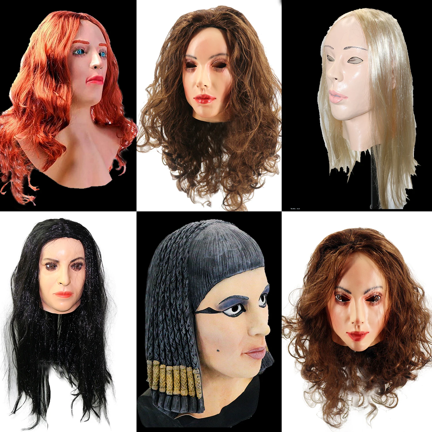 Nuova Maschera In Lattice Femminile Realistica Maschera Per Il Viso Da Donna Cosplay Costume Sexy Crossdressing
