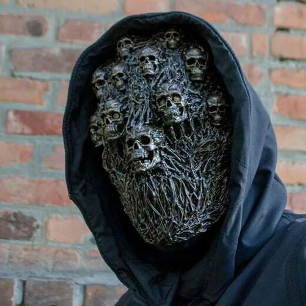 Steam Skull Halloween Mask Realistico Latex Full Face Creepy Skull Head Copricapo Maschera Horror Party Decorazione Di Halloween