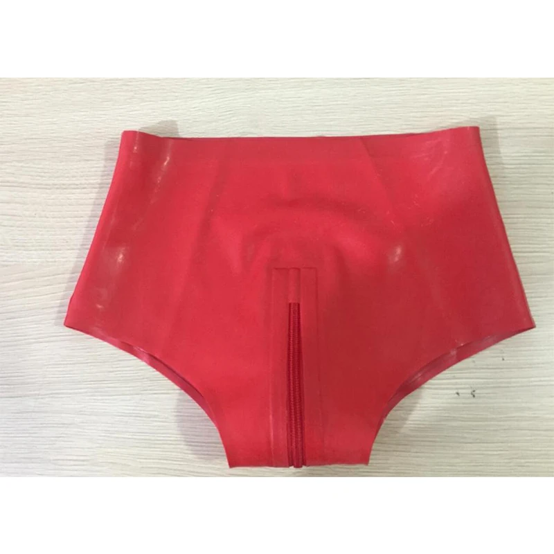 Slip Sexy In Lattice Boxer Da Donna In Gomma Intimo Fetish Con Cerniera Sul Cavallo
