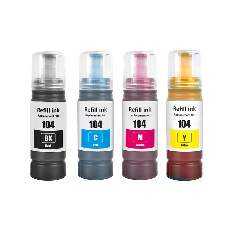 104 Premium Ricarica Di Inchiostro Per Epson 104 Ecotank Et-2820 Et-2821 Et-2825 Et-2826 Et-4700 Et-4800 Stampante