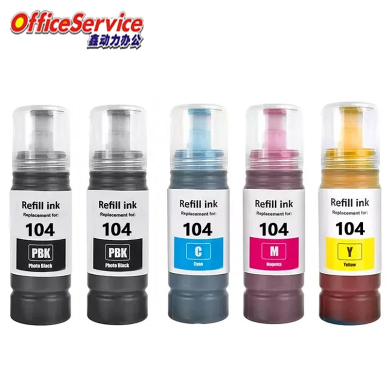 104 Ricarica Inchiostro Dey Compatibile Per Stampante Epson Ecotank Et-2815 Et-2820 Et-2821 Et-2825 Et-2826 Et-4700 Et-4800 Et-1810 Et-2710