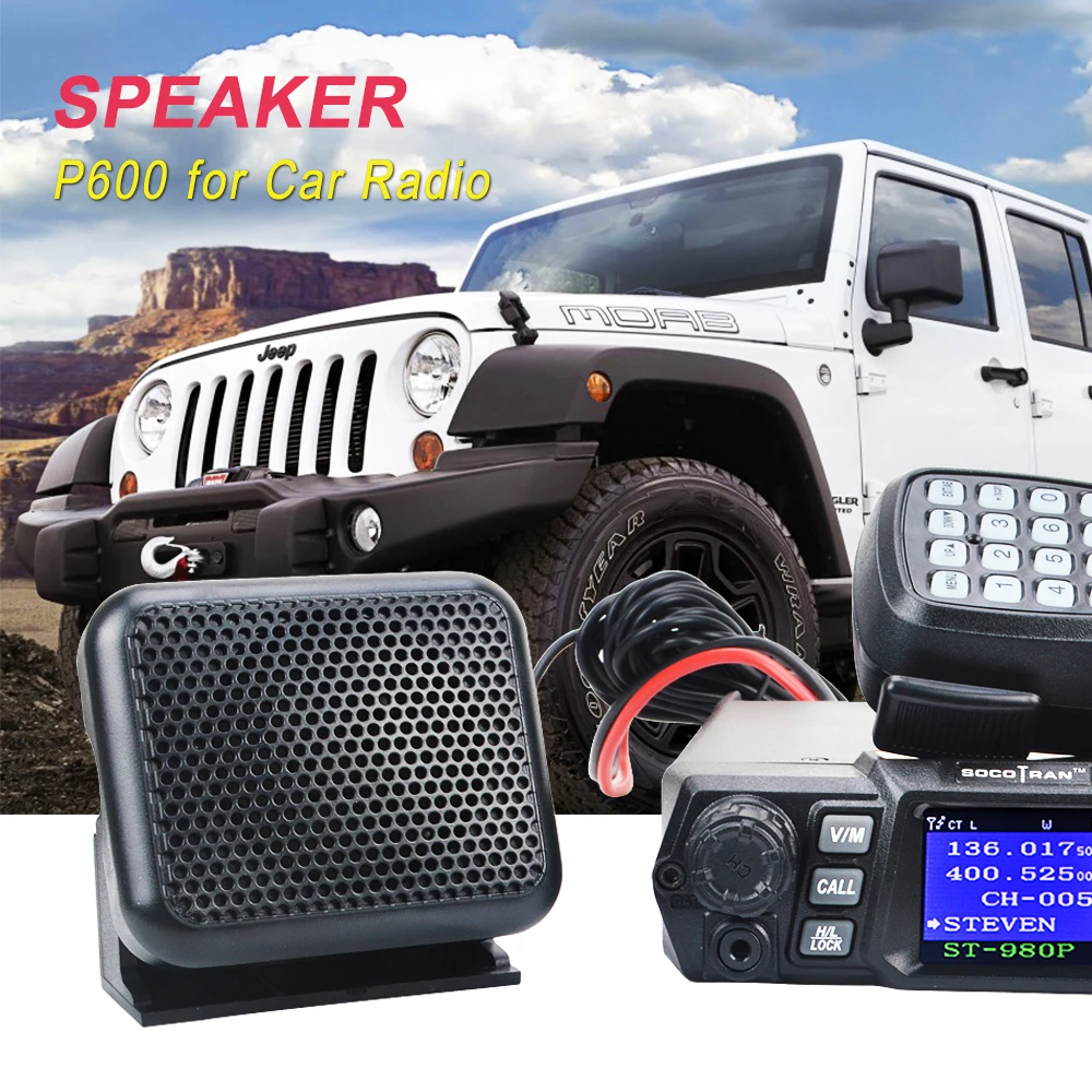 Altoparlante Esterno P600 3.5Mm Dell'Autoradio Per La Radio Mobile Di Yaesu Icom Kenwood Tyt Ic-2200 Ic-2100 Tm271A Th-7800