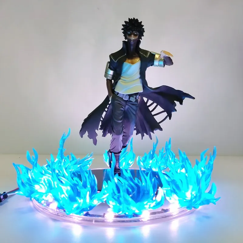 My Hero Academia Anime Figures Dabi Blue Fire Scene Diy Led Pvc Toy 17Cm Boku No Hero Academia Dabi Statue Action Figures Doll