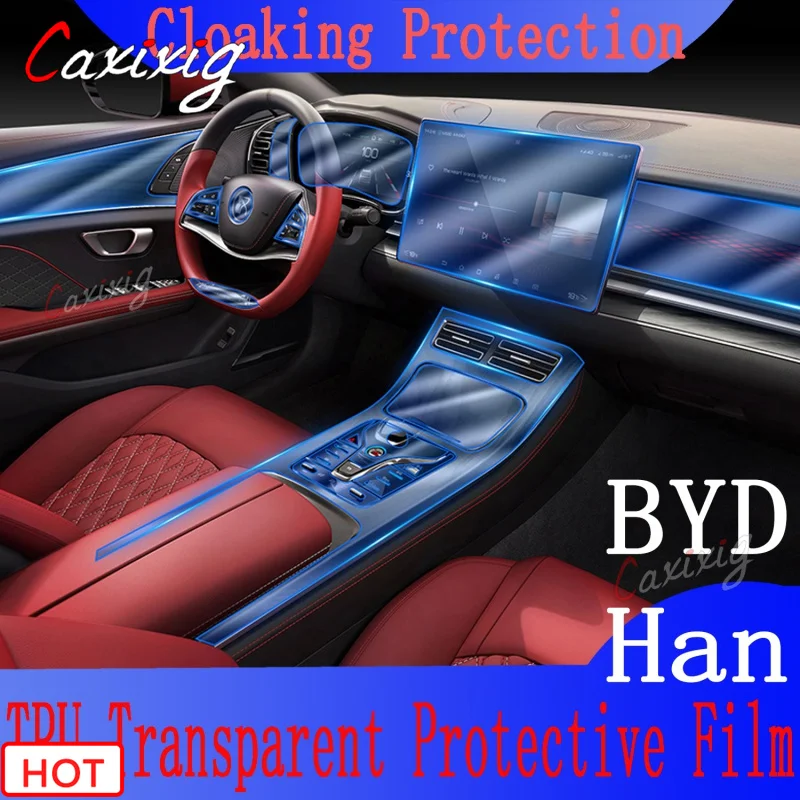 Per Byd Han Ev Dm Modifica Della Decorazione D'Interni Car Stick Center Console Strumento Schermo Pellicola Protetive