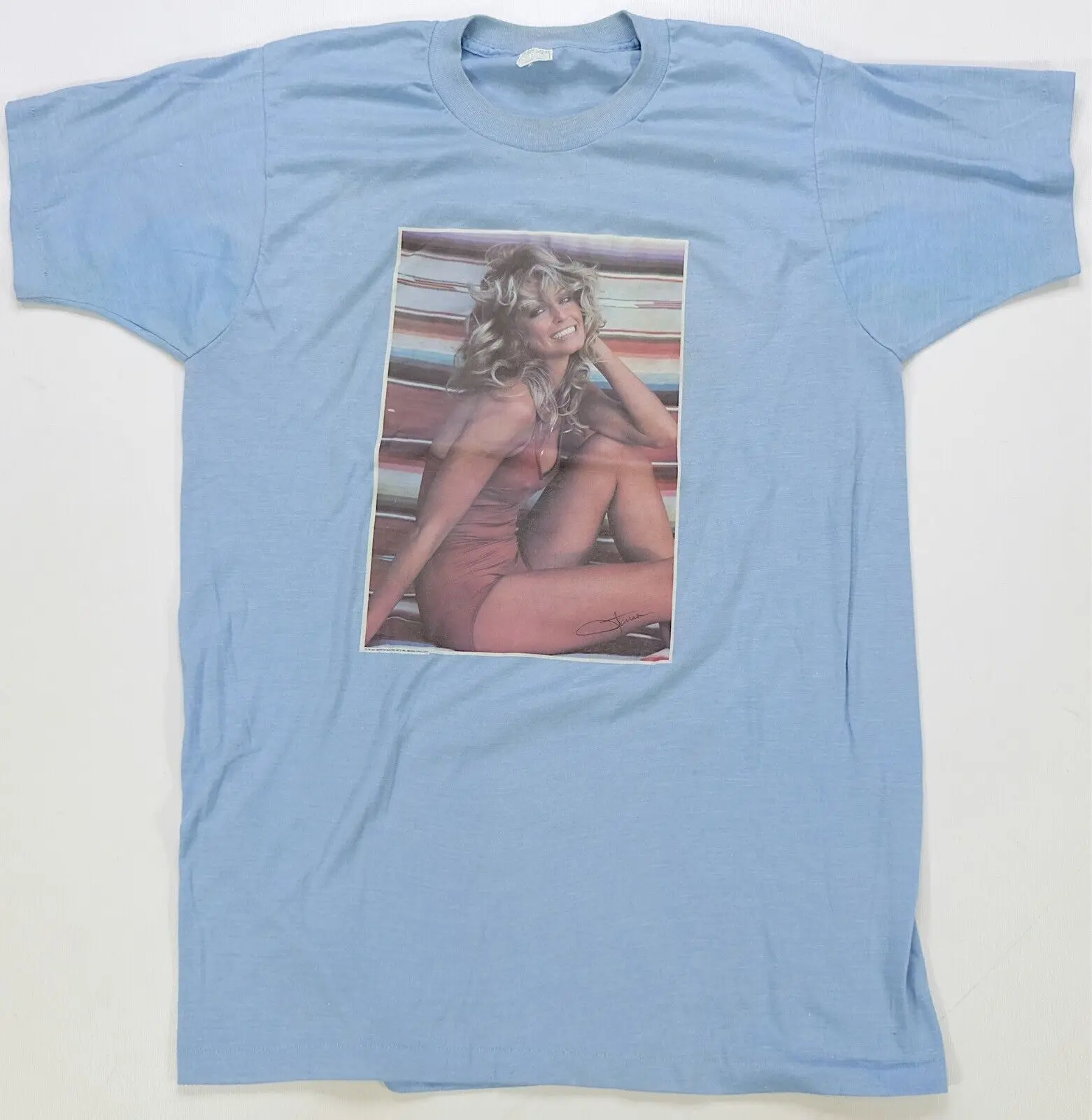Rare Vintage Farrah Fawcett Maglietta Grafica Iron-On 70S 80S Charlie'S Angels L