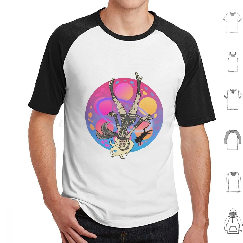 Maglietta Gravity Rush Big Size 100% Cotone Gravity Rush Gravity Rush 2 Kat Dusty Videogiochi Cartoon
